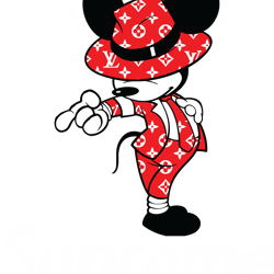 mickey mouse supreme svg, disney mickey svg, fashion brand svg, supreme logo svg, fashion mickey svg, digital download