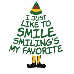 i just like to smile smiling's my favorite svg, elf christmas tree svg, elf svg files, buddy elf svg, elf svg movie
