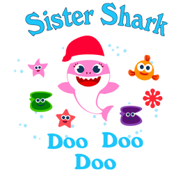 sister shark svg, baby shark christmas svg, shark family svg, christmas shark svg, santa shark svg, digital download