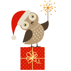owl santa hat svg file, owl with hat svg, christmas svg file, owl svg, christmas cut file, christmas animals svg