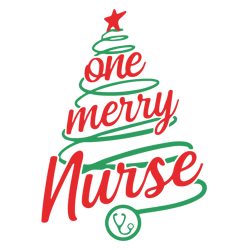 One merry nurse Svg, Christmas tree Svg, Christmas Nurse Svg, Holidays nurse Svg, Christmas Svg, Digital download