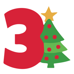 day 3 christmas svg, day of christmas svg, christmas number svg, christmas advent svg, christmas calendar clipart