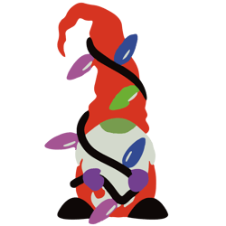gnome svg, christmas lights gnome svg, holidays gnome svg, gnomies svg, gnome png, gnome clipart, digital download