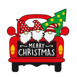 gnomes merry christmas svg, red truck tree svg, christmas gnome svg, holidays gnome svg, gnomes svg, gnome png