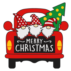 gnomes merry christmas svg, red truck tree svg, christmas gnome svg, holidays gnome svg, gnome png, gnome clipart