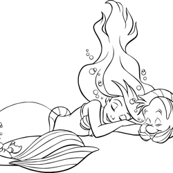 ariel outline svg, ariel clipart, little mermaid svg, princess ariel svg, disney svg, mermaid clipart, digital download