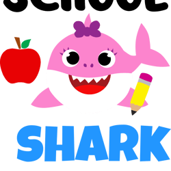 to school shark svg, school shark svg, baby shark svg, shark clipart, shark doo doo doo svg, shark kids svg
