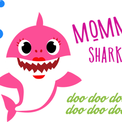 mommy shark svg, shark family svg, baby shark svg, shark doo doo doo svg, shark kids svg, cartoon svg, digital download