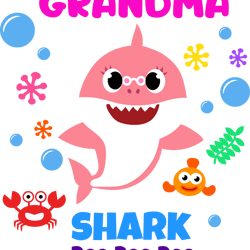 grandma shark svg, shark family svg, baby shark svg, shark doo doo doo svg, shark kids svg, cartoon svg digital download