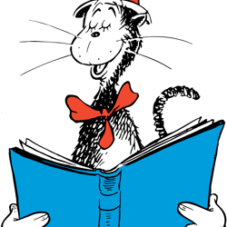 cat in the hat reading svg, dr seuss svg, dr seuss clipart, dr seuss hat svg, cat in the hat svg, dr seuss teacher svg
