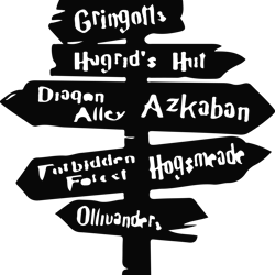 potter road sign svg, harry potter svg, harry potter clipart, hogwarts svg, harry potter magic svg, digital download