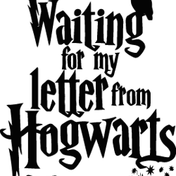 waiting for my letter from hogwarts svg, harry potter svg, harry potter silhouette, harry potter clipart, magic svg