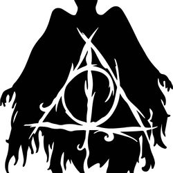 deathly hallows shadow hunter svg, harry potter svg, harry potter silhouette, harry potter clipart, harry potter movie