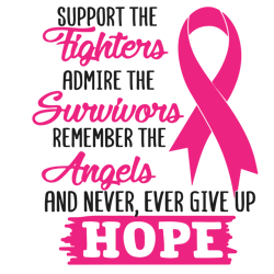 fighter survivors angels hope svg, breast cancer svg, cancer awareness svg, cancer ribbon svg, pink ribbon svg