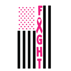 fight flag svg, breast cancer svg, cancer awareness svg, cancer ribbon svg, pink ribbon svg, digital download
