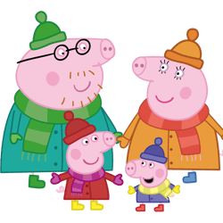 peppa pig family svg, layered svg, instant download files for cricut, peppa pig png, clip art, printables for t-shirts