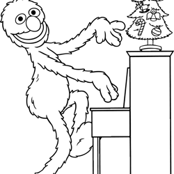 grover outline svg, sesame street svg, sesame street clipart, sesame street christmas svg, cartoon svg, digital download