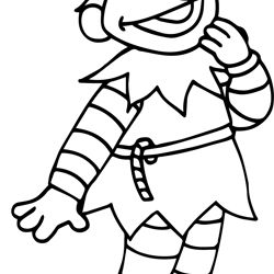 ernie elf svg, sesame street svg, sesame street clipart, sesame street christmas svg, cartoon svg, digital download