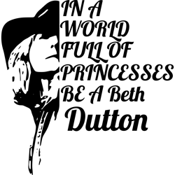 in a world pull of princesses be a beth dutton svg, yellowstone svg, yellowstone clipart, dutton ranch svg