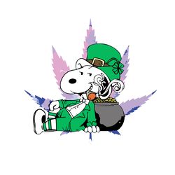 st patrick snoopy weed svg, snoopy svg, cannabis svg, cannabis clipart, weed svg, marijuana svg, weed leaf svg