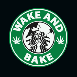 wake and bake svg, starbucks logo svg, cannabis svg, cannabis clipart, weed svg, marijuana svg, weed leaf svg