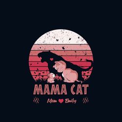vintage mama cat svg, mother's day svg, mom svg, happy mother's day svg, mother's day t-shirt svg, png dxf eps pdf