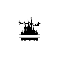 castle split svg, castle silhouette, castle clipart, disney castle svg, castle in mickey svg, castle mickey mouse svg