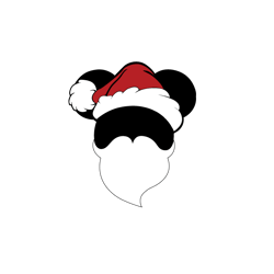 mickey mouse santa head svg, disney christmas svg, mickey mouse svg, mickey clipart, mickey face svg, mickey head svg