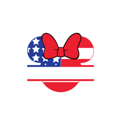 minnie mouse usa flag split svg, disney minnie svg, minnie mouse svg, minnie clipart, minnie face svg, minnie head svg