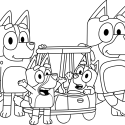 family bluey outline svg, family bluey svg, bluey svg, bluey dog svg, bluey heeler svg, cartoon svg, bluey birthday svg