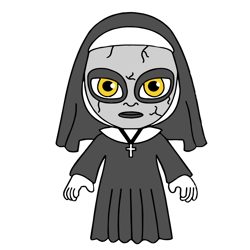 the nun halloween svg, chibi horror movie characters svg, horror movie svg, halloween characters svg, halloween svg