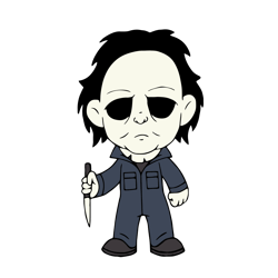 baby michael myers svg, chibi horror movie characters svg, horror movie svg, halloween characters svg, halloween svg