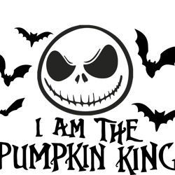 i am the pumpkin king svg, nightmare before christmas svg, halloween svg, jack skellington svg, jack and sally svg