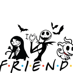nightmare before christmas friends svg, halloween svg, cartoon svg, jack skellington svg, jack and sally svg, cricut