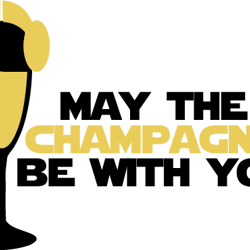 may the champagne be with you svg, star wars svg, star wars clipart, star wars silhouette, star wars movies svg