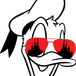 donald duck sunglasses castle svg, donald duck svg, disney svg, disney vacation svg, funny svg, instant download
