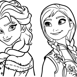 elsa and anna outline svg, frozen svg, princess svg, frozen clipart, disney frozen svg, frozen layered, instant download