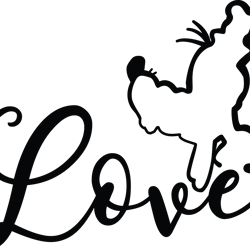 goofy love svg, goofy silhouette svg, cartoon svg, goofy funny svg, disney svg, dog svg, animal svg, instant download