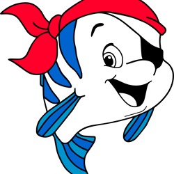 pirate flounder svg, flounder clipart, little mermaid svg, little mermaid clipart, disney svg, mermaid svg