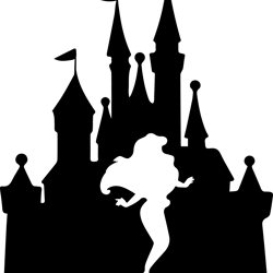 ariel castle svg, castle silhouette, disney princess svg, princess svg, sparkle svg, queen svg, castle svg, disney svg