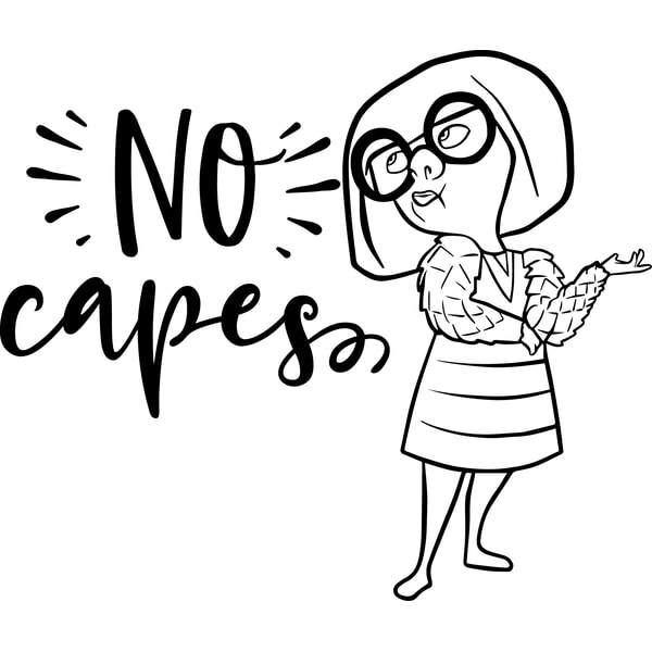 Edna Nocapes Svg, Edna Svg, Edna silhouette, The Incredibles | Inspire ...