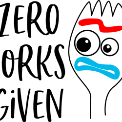 zero forks given svg, toy story svg, toy story clipart, toy story characters svg, disney svg, instant download