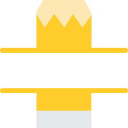 pencil split svg, pencil png, dxf, cricut, silhouette, school pencil svg, cute pencil svg, school pencil clipart