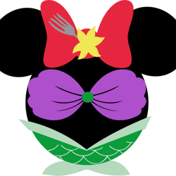 ariel minnie mouse svg, disney minnie svg, mickey minnie svg, minnie head svg, minnie clipart, digital download