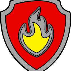 paw patrol marshall badge svg, paw patrol svg, paw patrol clipart, cartoon paw svg, dog patrol svg, digital download