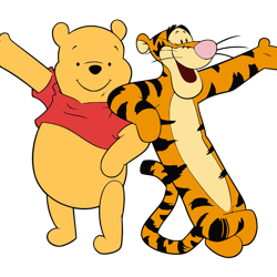winnie and tigger svg, winnie the pooh svg, winnie the pooh clipart, pooh bear svg, winnie and friends svg, disney svg