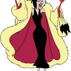 cruella de vil png transparent images, disney villains png, cartoon character png - digital file-5