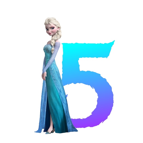 Elsa Number 5 PNG Transparent Images, Elsa Birthday PNG, Dis | Inspire ...