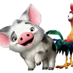 pua and hei hei png transparent images, disney moana png, clipart, disney princess png, digital download-1