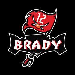 12 Brady Tampa Bay Buccaneers Svg, NFL Svg, Sport Svg, Football Svg, Digital download